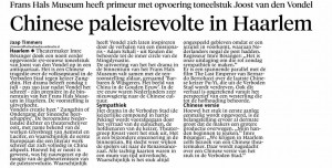Haarlems Dagblad over Zungchin en Theater Kwast